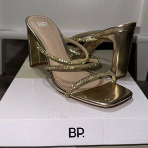 Gold heels size 8